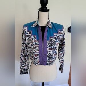 Colorful Geometric Women's Blazer